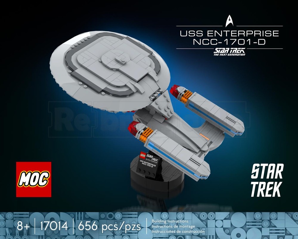 LEGO MOC USS Enterprise (NCC-1701-D) Midi Scale — Star Trek: The