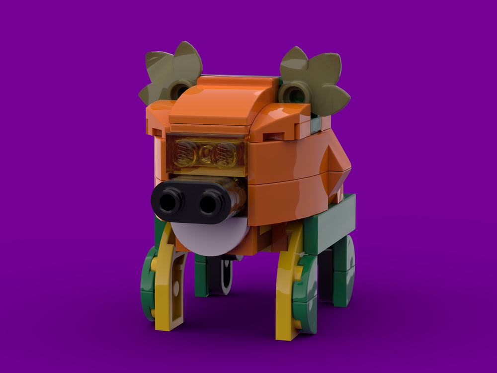 LEGO MOC Halloween Pumpkin Pig (lights up!) by eric_nunya | Rebrickable ...
