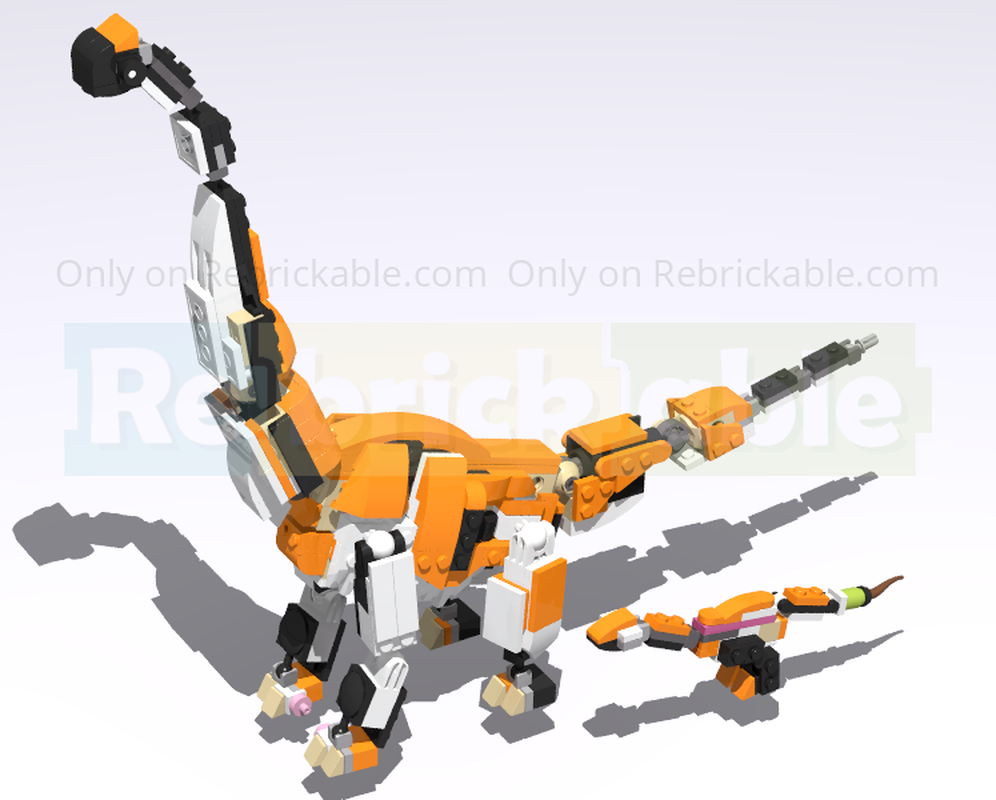 LEGO MOC 31129 Giraffatitan and Elaphrosaurus by cre8torbuilds