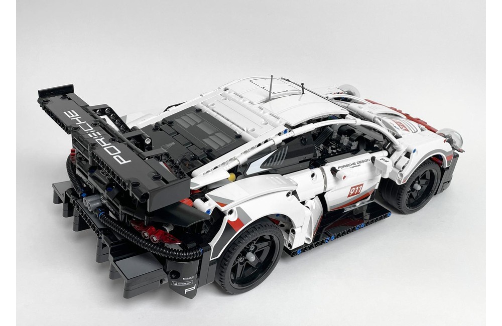 LEGO MOC 42096 Porsche 911 RSR RC MOD for Powered Up Motors by