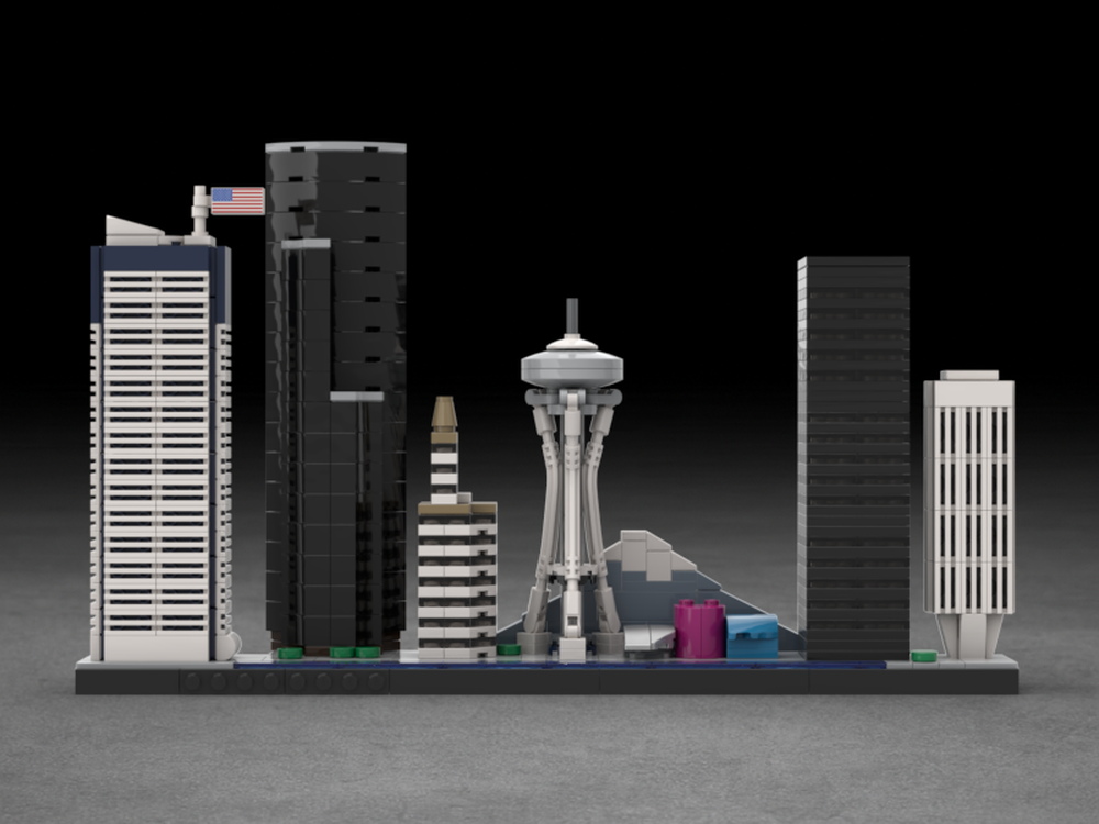 LEGO MOC Seattle Skyline by Skyline_Lover Rebrickable Build