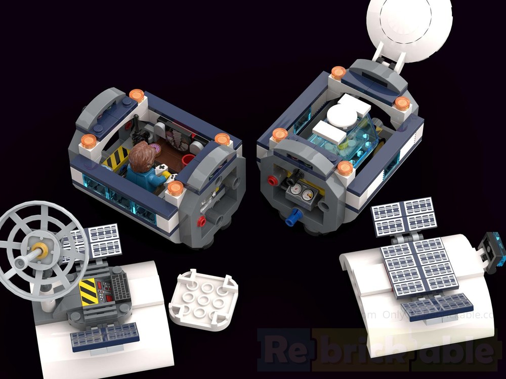 LEGO MOC Lunar Research Base Control Room & Drill Drone Storage Module ...