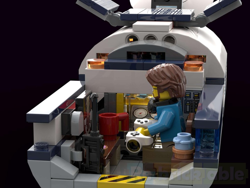 LEGO MOC Lunar Research Base Control Room & Drill Drone Storage Module ...