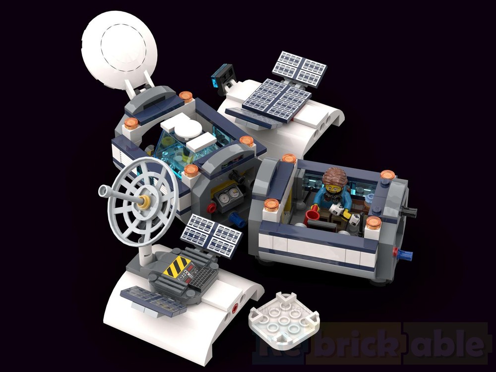 LEGO MOC Lunar Research Base Control Room & Drill Drone Storage Module ...