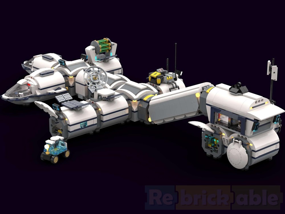LEGO MOC Lunar Research Base Control Room & Drill Drone Storage Module ...