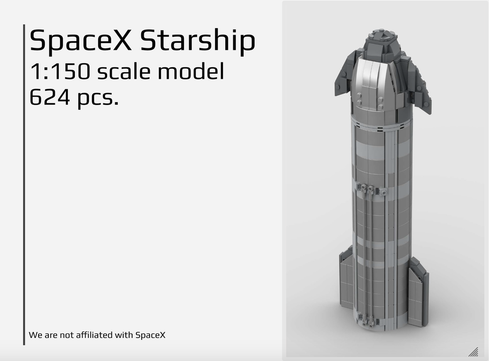 SpaceXStarship1:150Scale