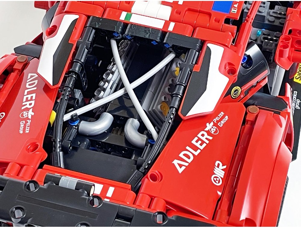 LEGO MOC 42125 페라리 488 GTE RC MOD for Power Function Motors by otrans ...