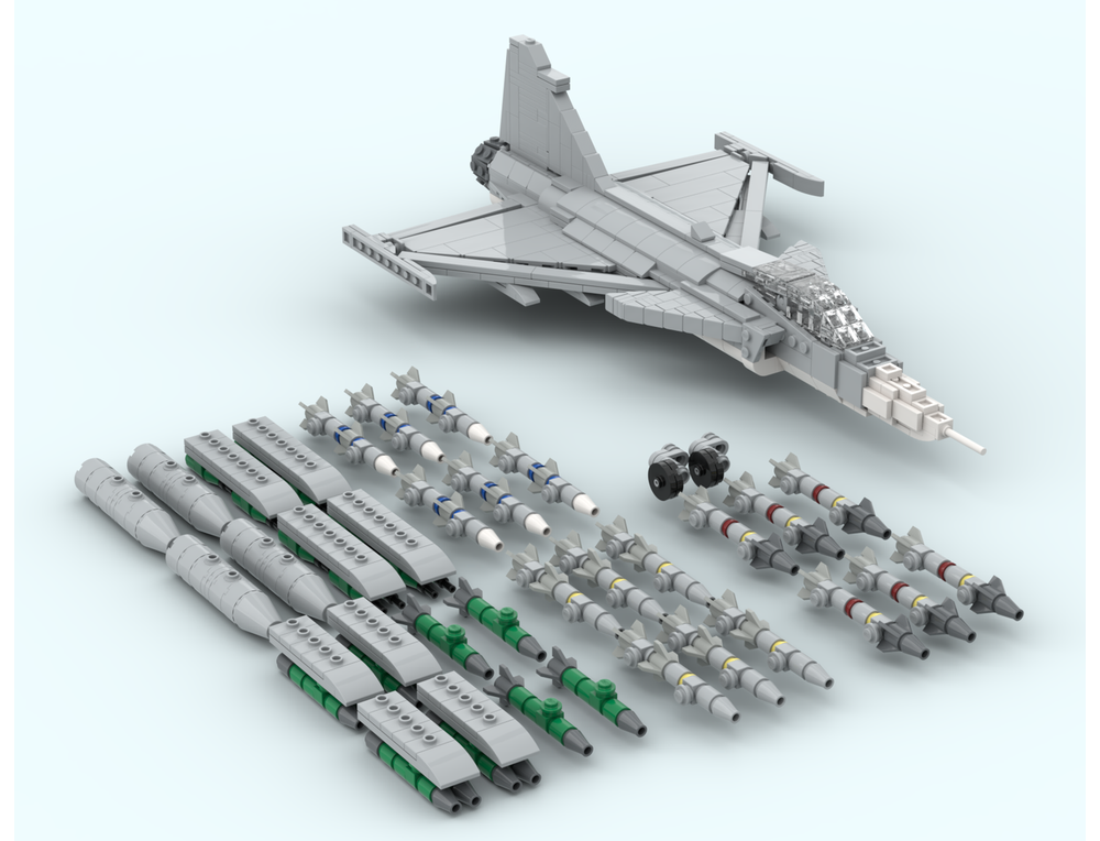 LEGO MOC JAS-39 C Gripen - Swedish main fighter jet 1:35 by Soiij