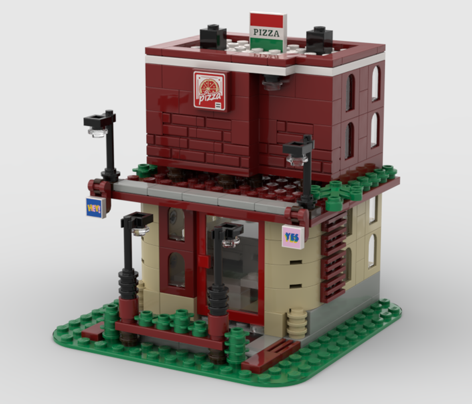 LEGO MOC Pizza Joint by szogpeter | Rebrickable - Build with LEGO