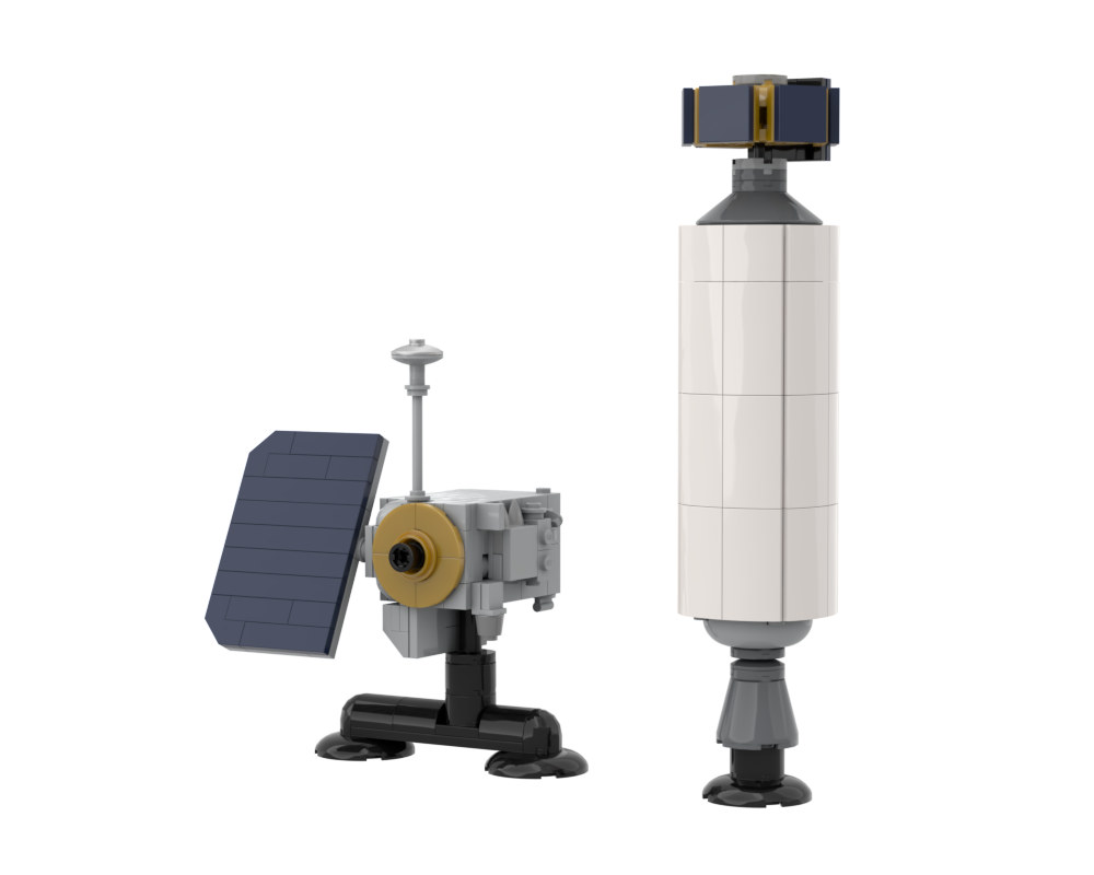 LEGO MOC Lunar Reconnaissance Orbiter and LCROSS with Centaur Upper ...