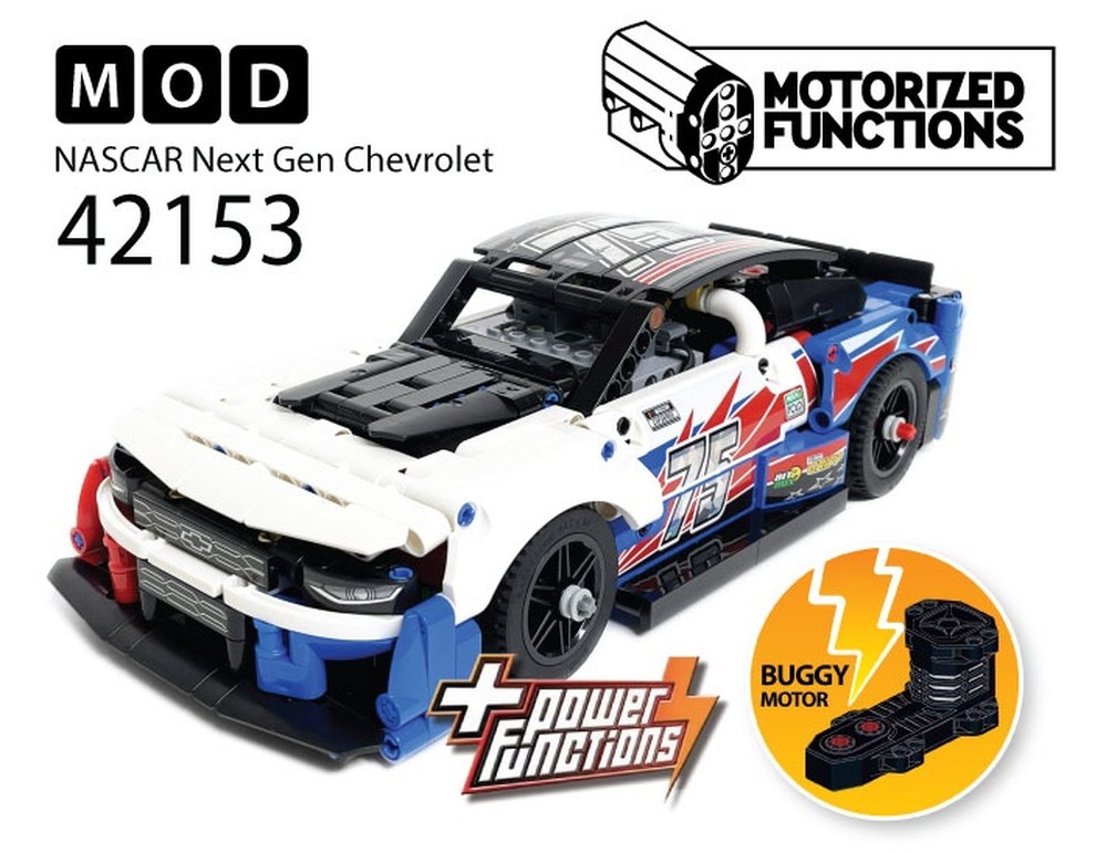 LEGO MOC 42153 NASCAR Next Gen Chevrolet Camaro ZL1 RC MOD for