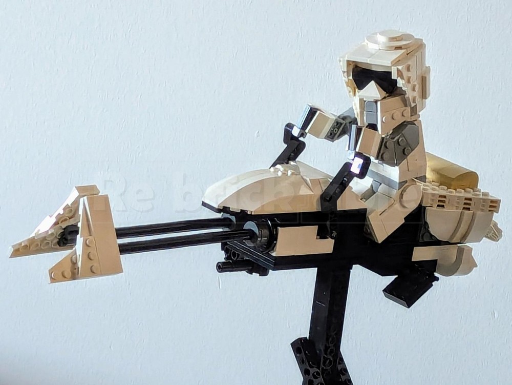 Upscaled Scout Trooper with Speeder Bike in 3:1 — williweb
