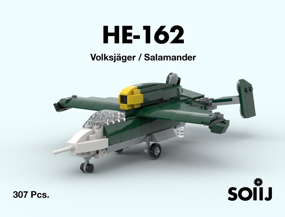 LEGO MOC Heinkel he-162 Volksjäger / Salamander - 1:35 by Soiij