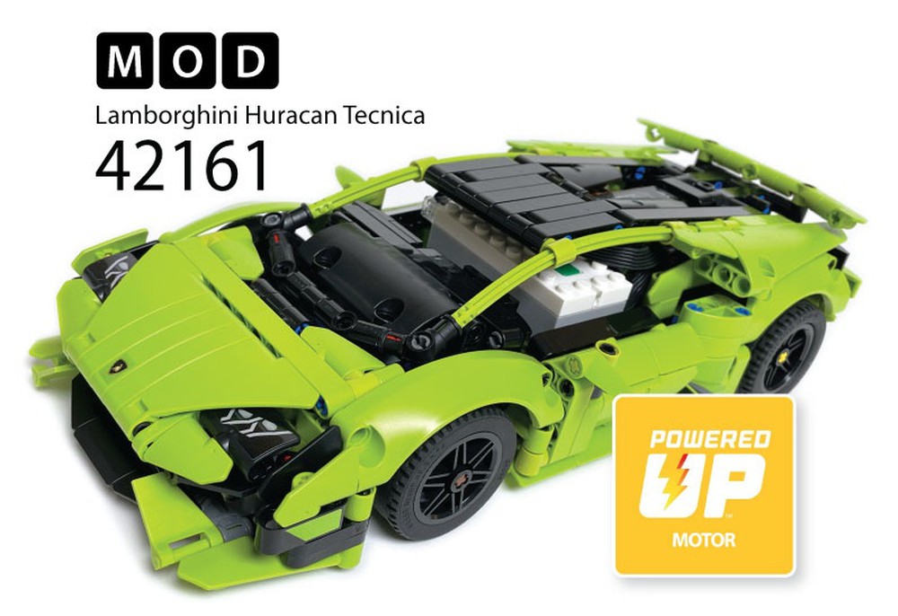 LEGO MOC 42161 Lamborghini Huracan Tecnica RC MOD for Powered Up Motors ...