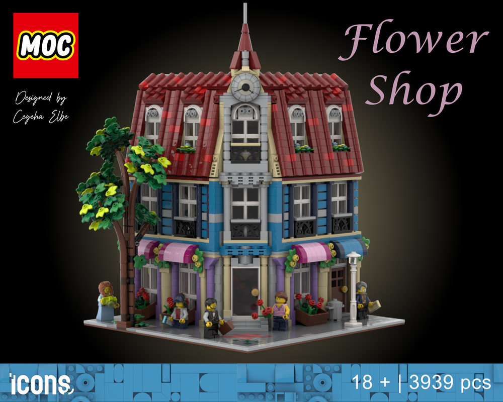 LEGO MOC Florist corner by Cegeha Elbe | Rebrickable - Build with LEGO