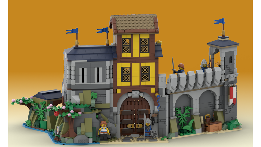 LEGO MOC Medieval Main City Gate by Modarius | Rebrickable - Build with ...