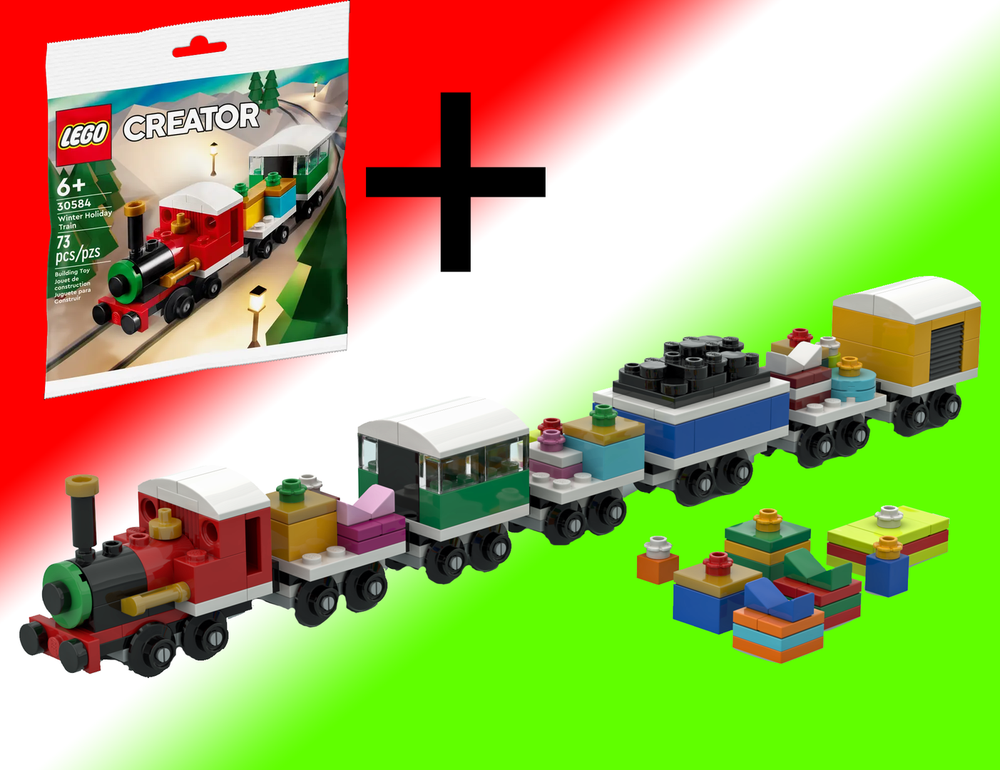 Lego Moc Winter Holiday Train Expansion By Diorama Mocer Rebrickable