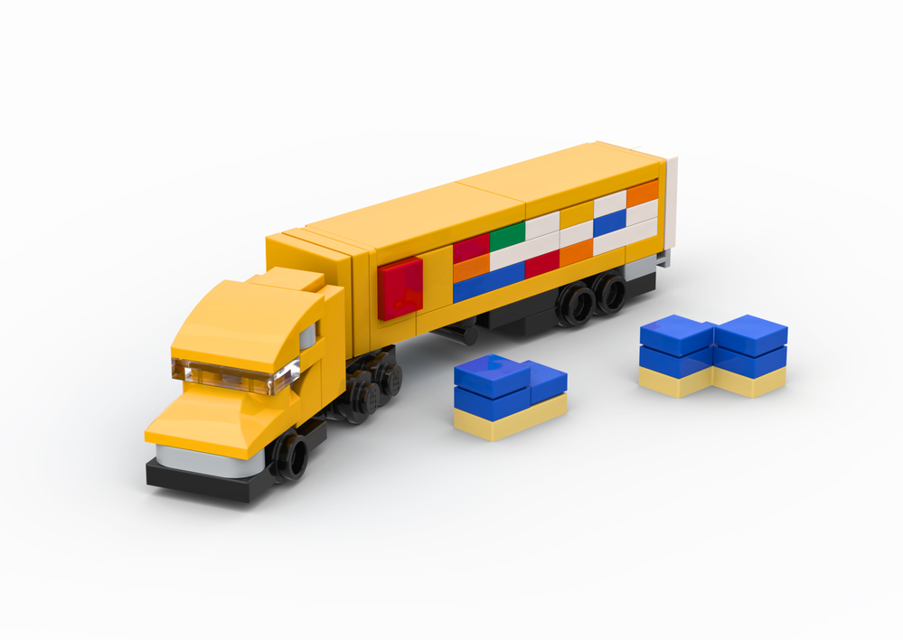 LEGO MOC Micro Yellow Delivery Truck by The Bobby Brix Channel ...
