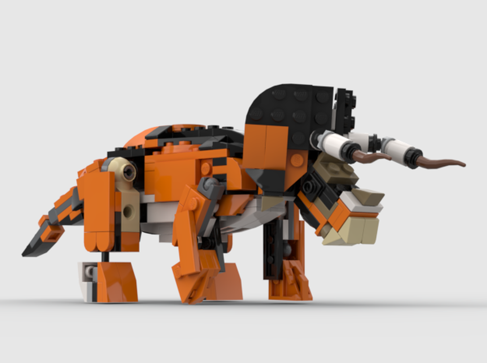LEGO MOC-203143 31129 Triceratops horridus minifig scale by
