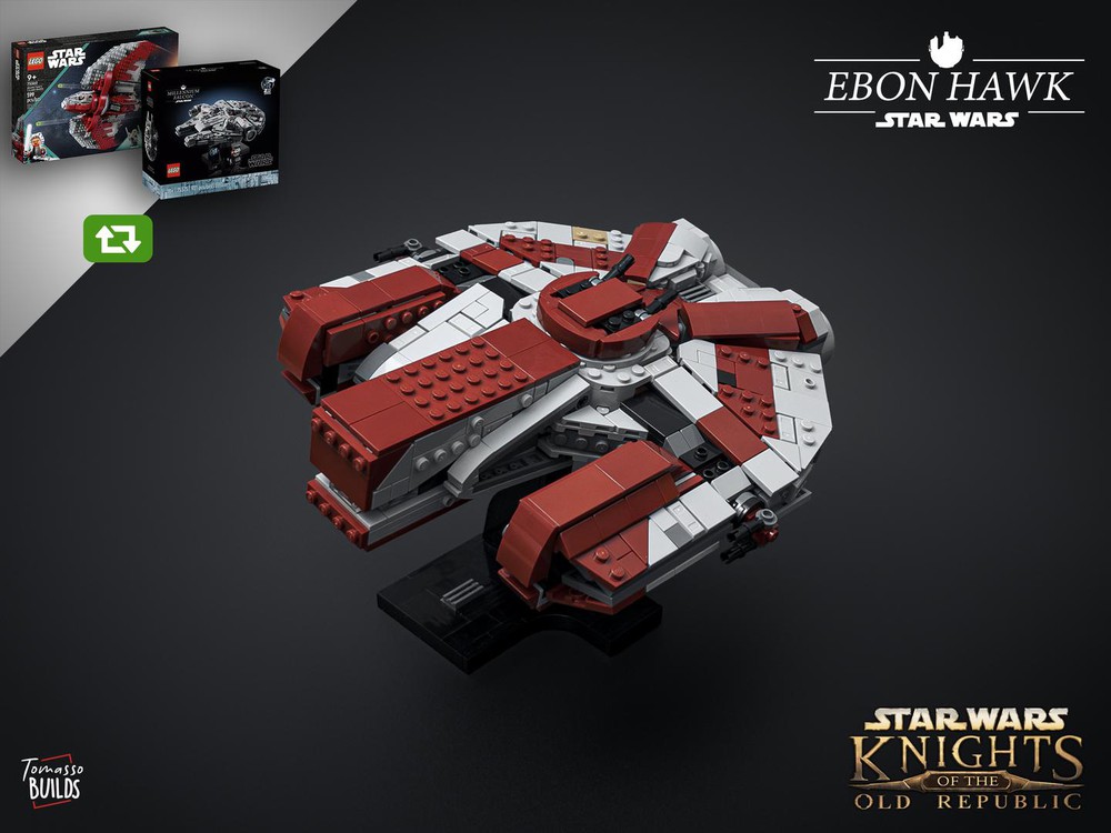 LEGO MOC Ebon Hawk from 75375 Falcon + 75363 Ahsoka T-6 by Tomasso ...