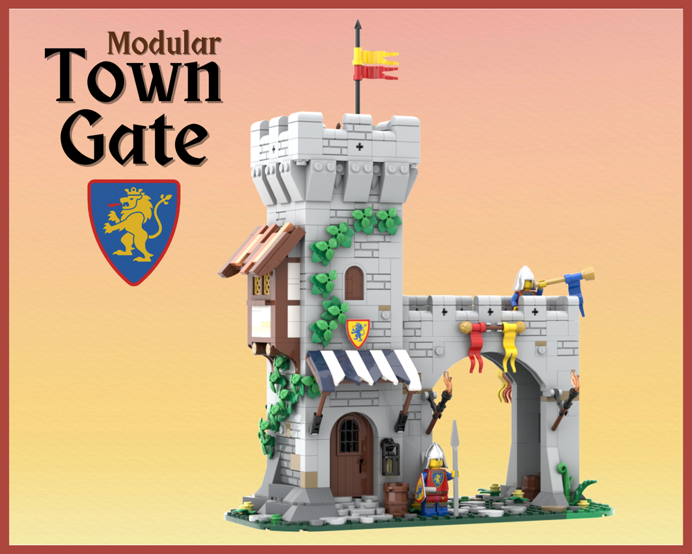 LEGO MOC-204044 Lion Knight's Modular Town Gate by BricksBite ...