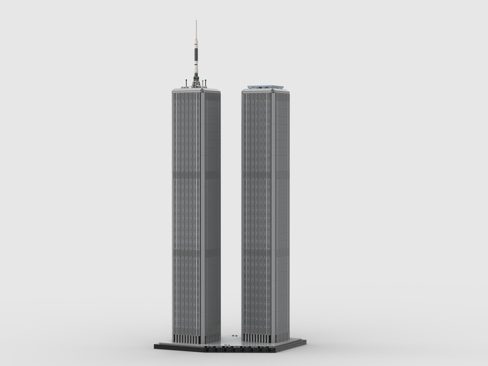 LEGO MOC WTC Twin Towers 1:800 Scale by sea2sea | Rebrickable - Build ...