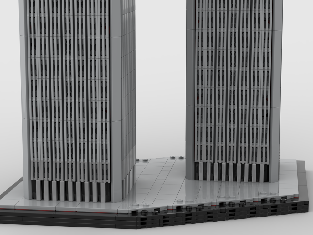 LEGO MOC WTC Twin Towers 1:800 Scale by sea2sea | Rebrickable - Build ...