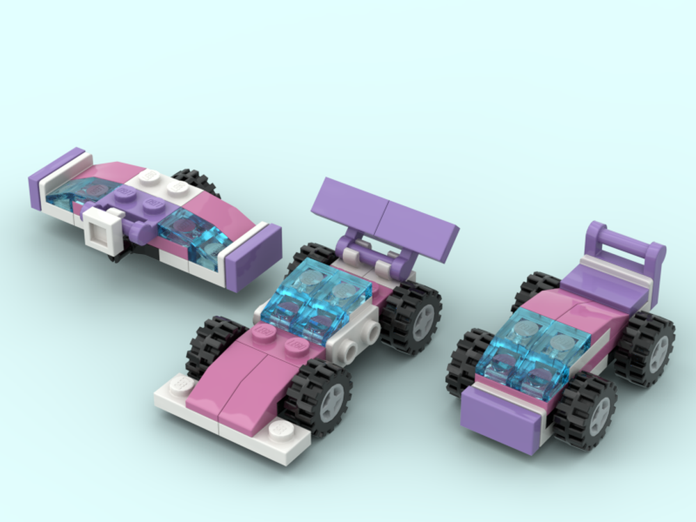 LEGO MOC-205205 Racing Car\Cosmic Cruiser\Sleek Car (3-in-1 Creative ...