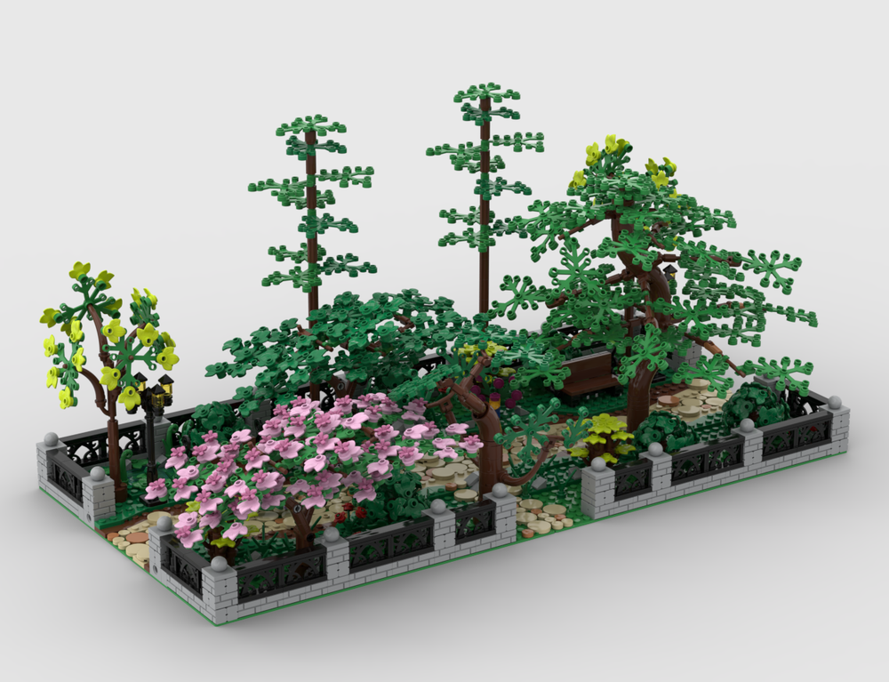 LEGO MOC Modular Park with Trees by gabizon | Rebrickable - Build with LEGO