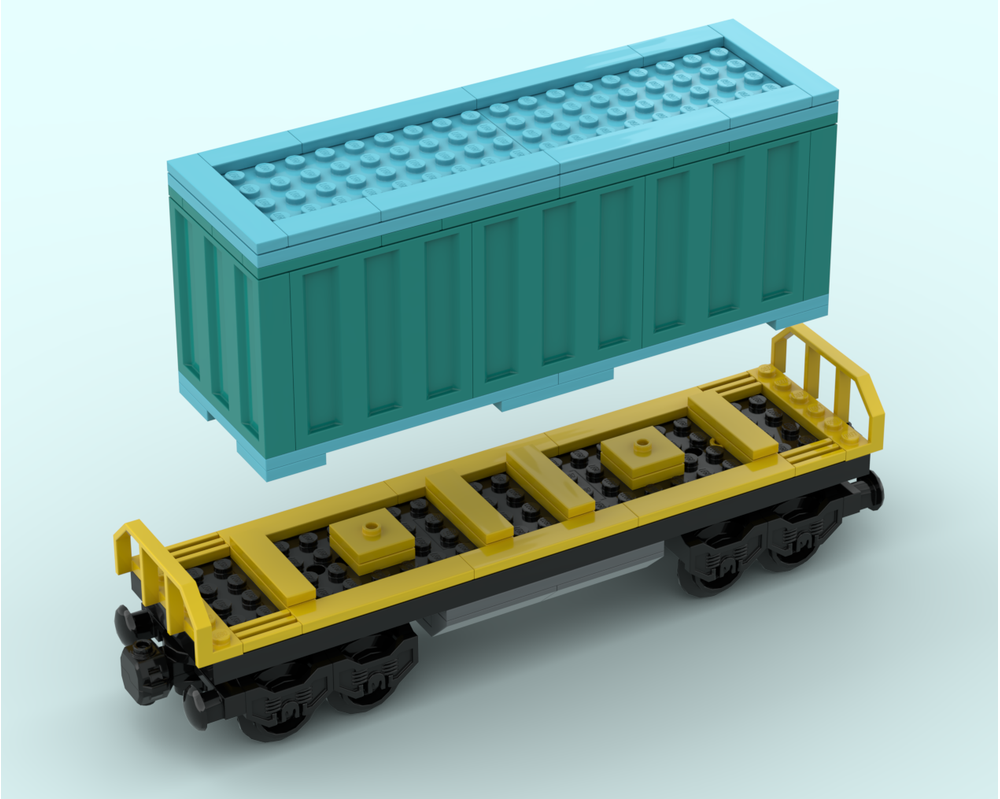 LEGO MOC-205725 Container Wagon by pink0d | Rebrickable - Build with LEGO