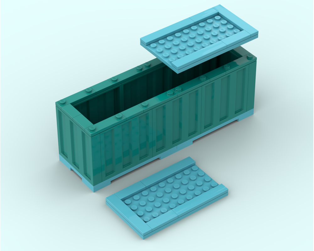 LEGO MOC-205725 Container Wagon by pink0d | Rebrickable - Build with LEGO