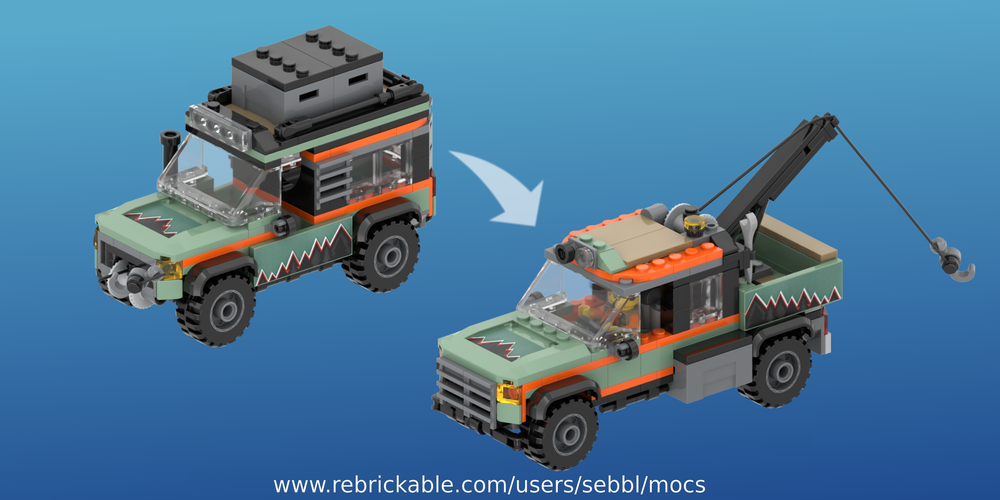 LEGO MOC 60447: Pickup Tow Truck by sebbl | Rebrickable - Build
