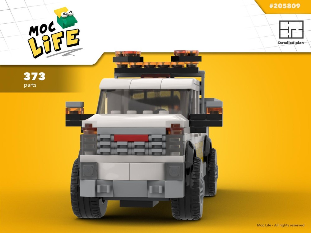 LEGO MOC GMC Sierra 1500 quad cab long bed roadside service by MocLife ...