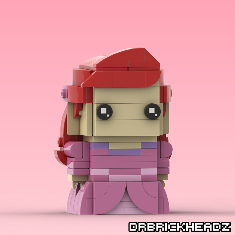 Lego Moc Ariel The Little Mermaid Brickheadz By Drbrickheadz Rebrickable Build With Lego 9987