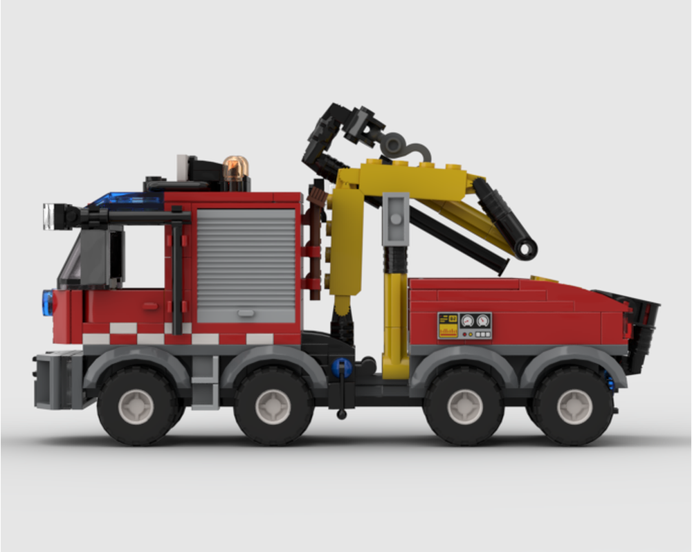 LEGO MOC Heavy Rescue Wrecker Fire Truck by reggieranger | Rebrickable ...