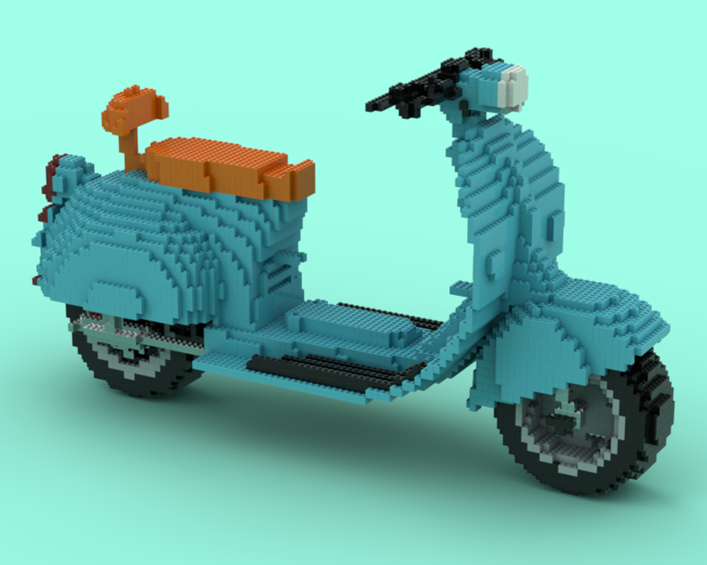 LEGO MOC Sculpture Vespa by blackmaster | Rebrickable - Build with LEGO