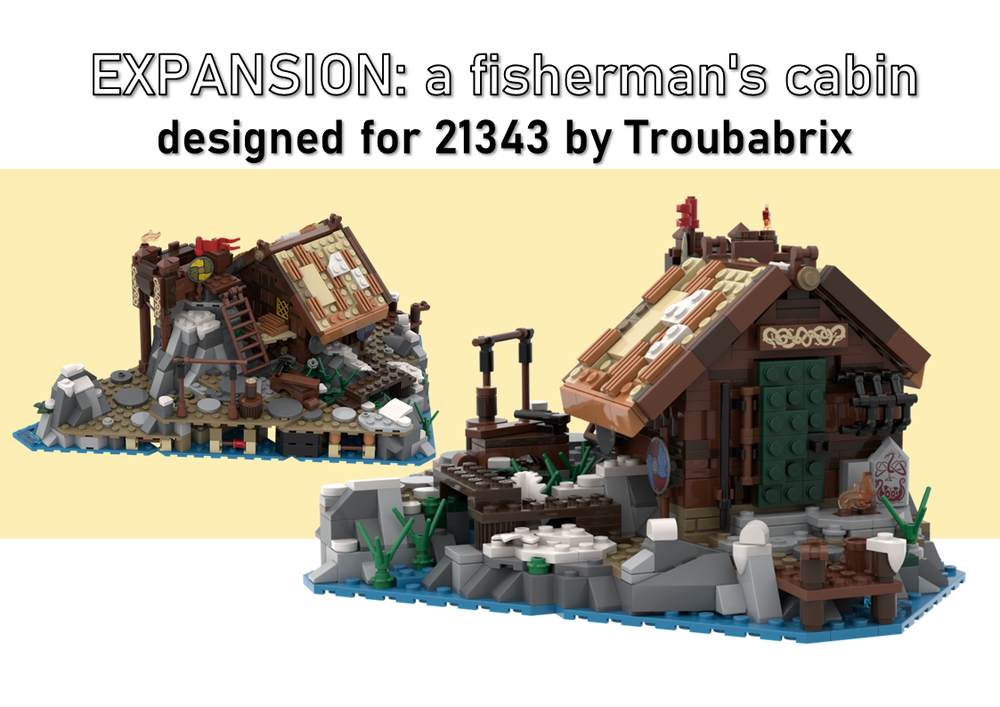 LEGO MOC-206374 21343 expansion - a fisherman's cabin by