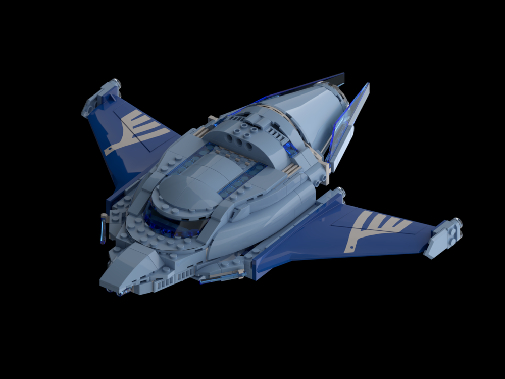 LEGO MOC-206834 Cobalt Cruiser blue spaceship by IreMan75 | Rebrickable ...