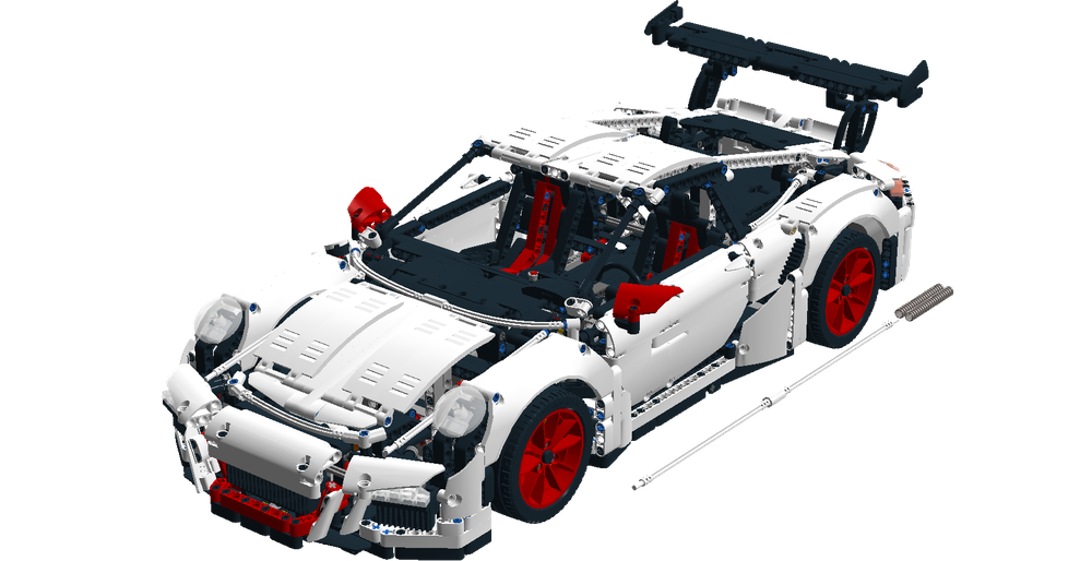 LEGO MOC Porsche 911 GT3 RS white version by Migui94