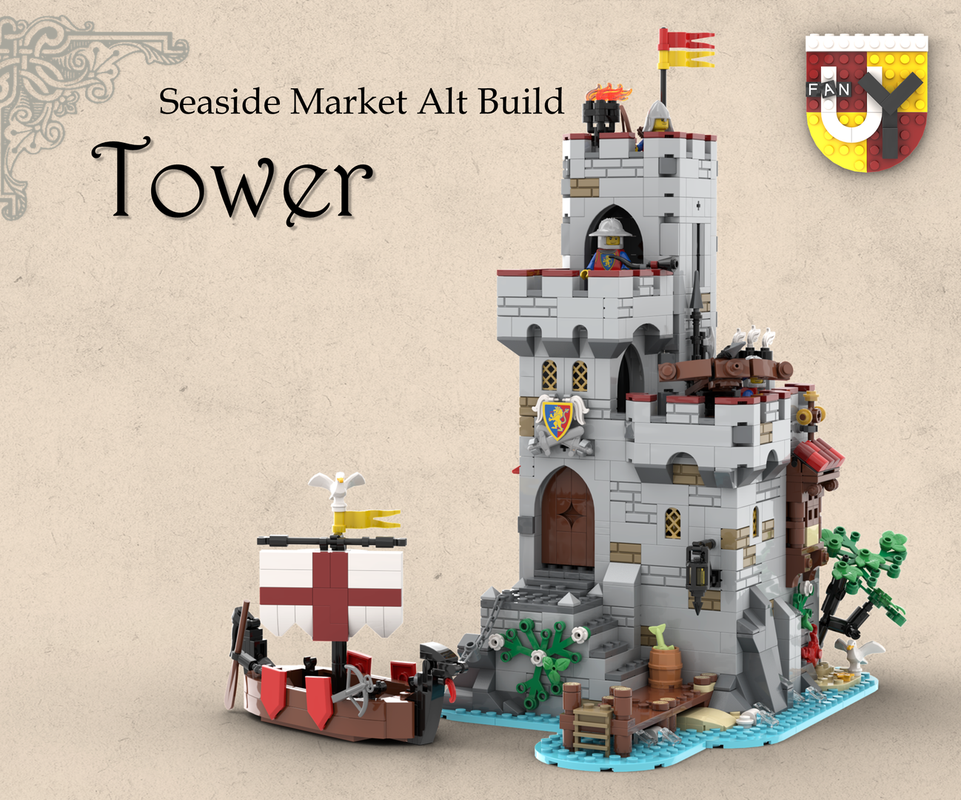LEGO MOC-206932 Medieval Seaside Market Tower Alt build by