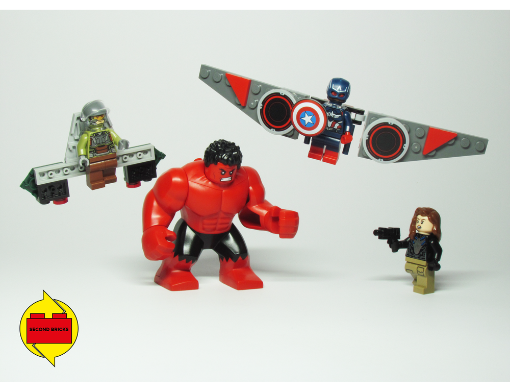 LEGO MOC 76292-2: Red Hulk Harbor Battle by SecondBricks