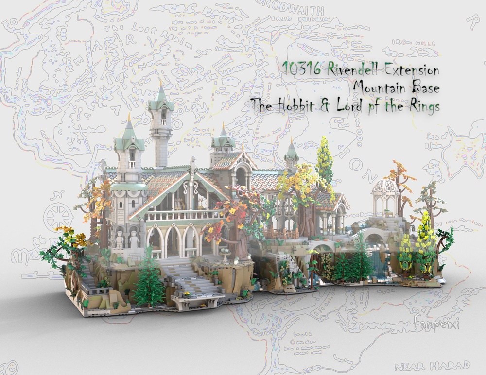 LEGO MOC-207261 Mountain Base ONLY for MOC-149444 Rivendell Extension ...