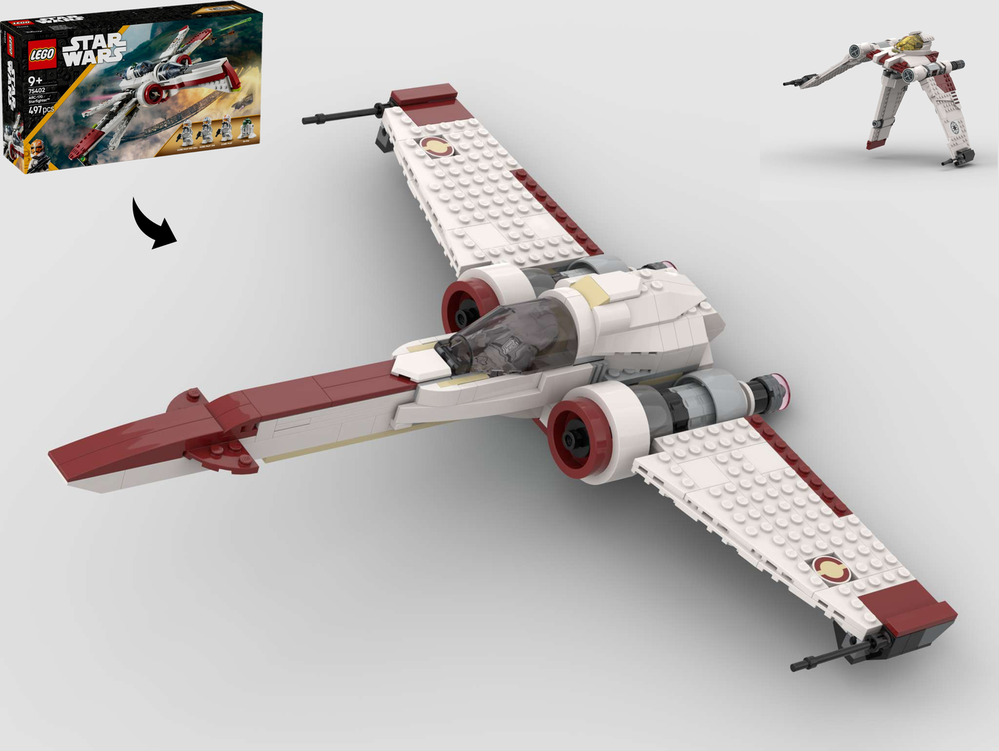 LEGO MOC Clone Z-95 Headhunter Starfighter - Alternate Build of