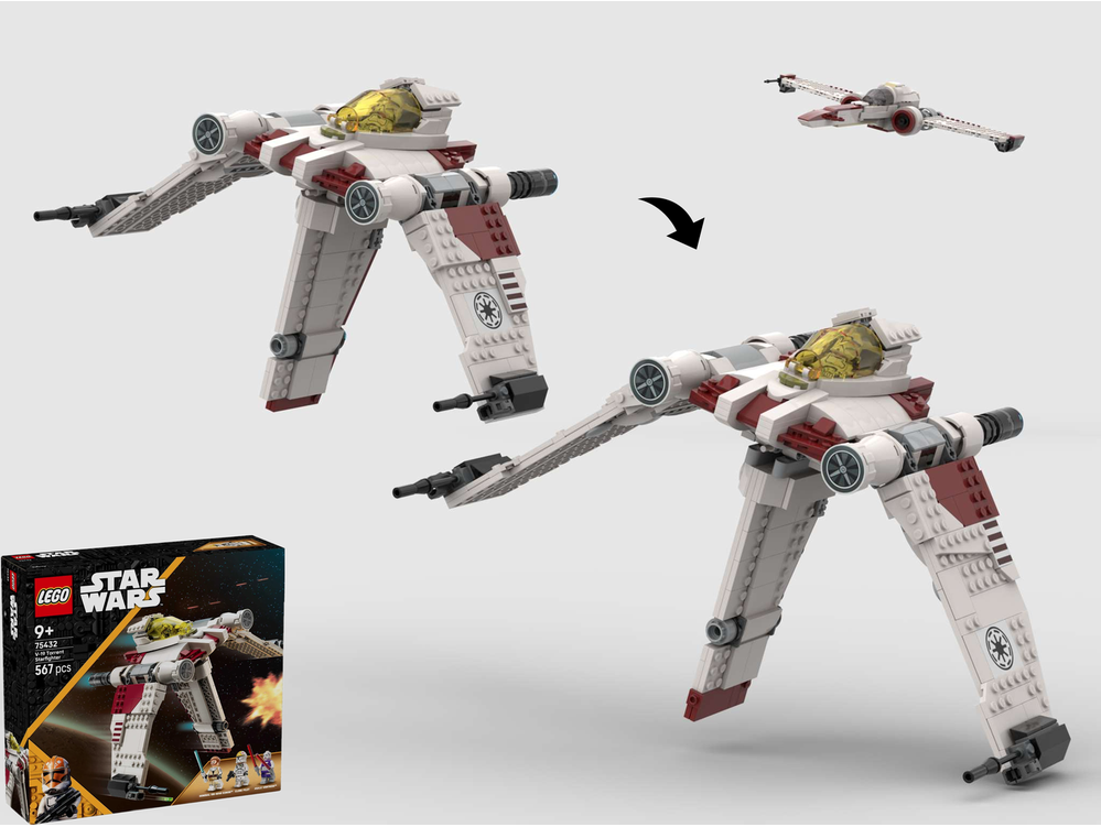 LEGO MOC Clone Z-95 Headhunter Starfighter - Alternate Build of