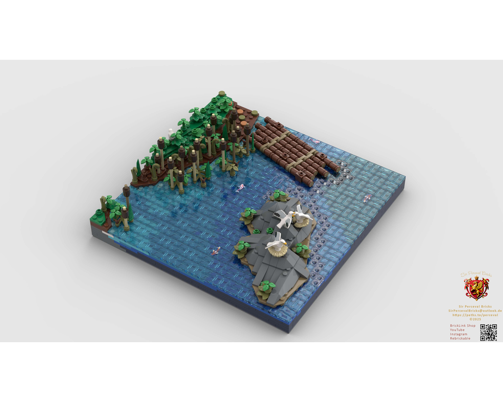 LEGO MOC-208011 A13 Castle Hohengeroldseck - Rivers, rocks & raft ...