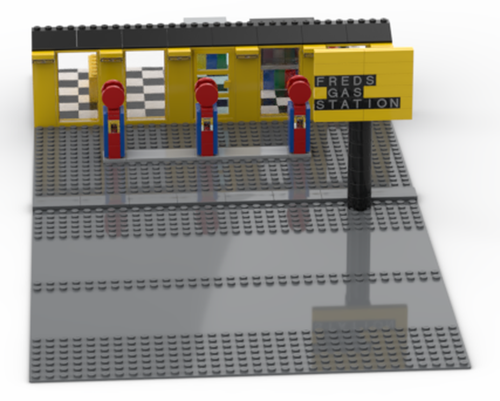 Lego Compatible Doomsday Gas Station Architecture Building Kit