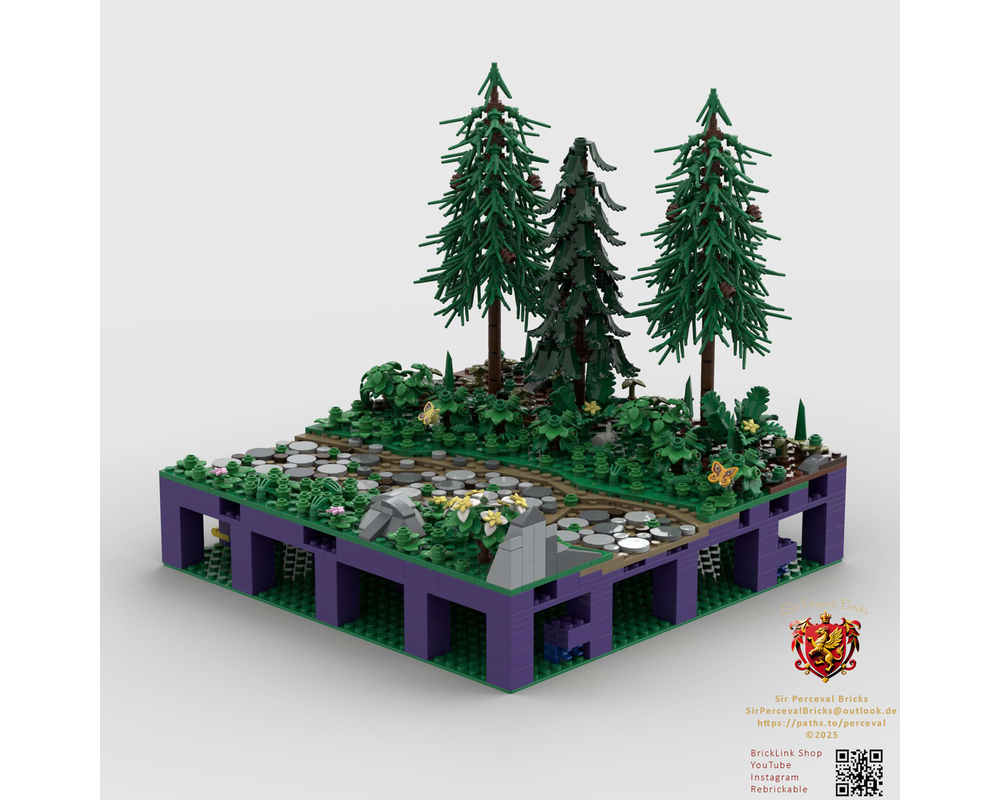 LEGO MOC C10 Castle Hohengeroldseck - Path by the forest (Landscape ...