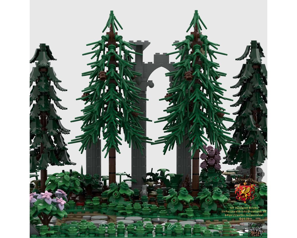 LEGO MOC-208076 C11 Castle Hohengeroldseck - Path by the forest & ruins ...