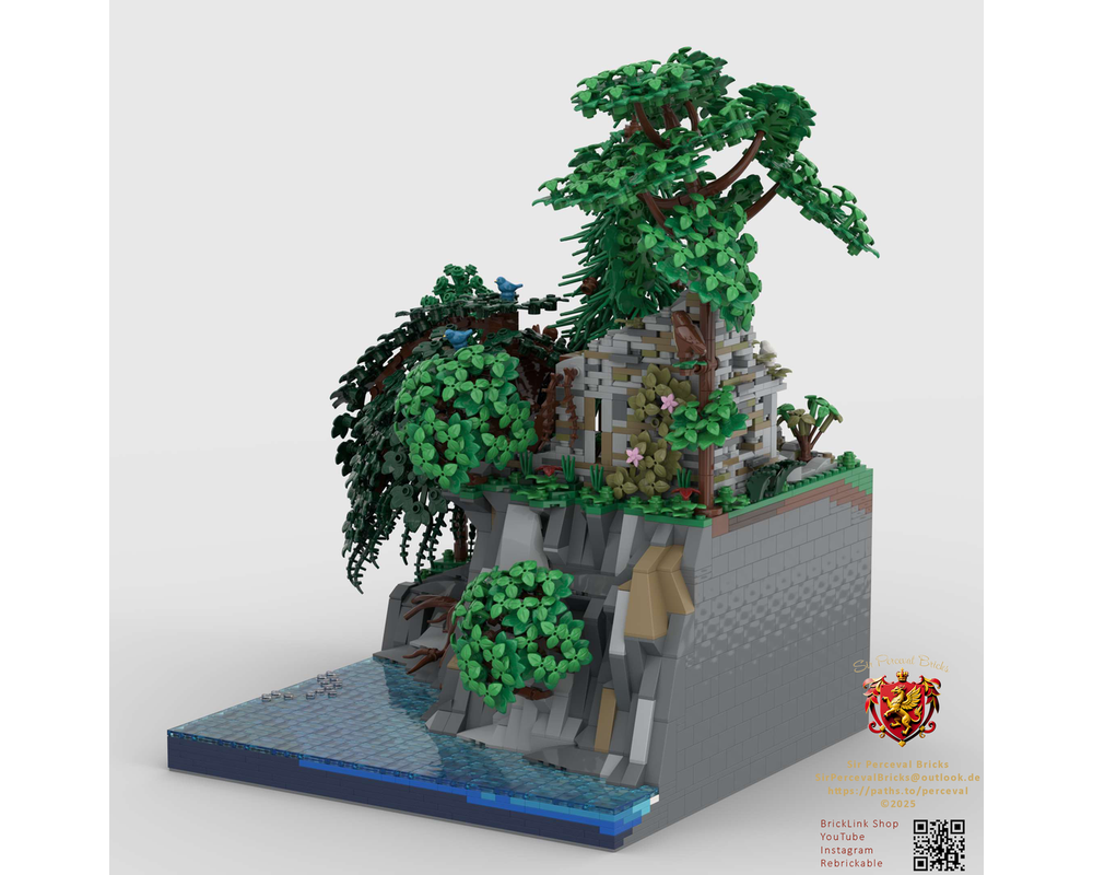 LEGO MOC-208092 D13 Castle Hohengeroldseck - Tower ruins on the cliff ...