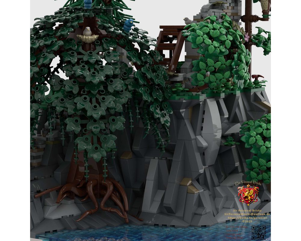 LEGO MOC-208092 D13 Castle Hohengeroldseck - Tower ruins on the cliff ...